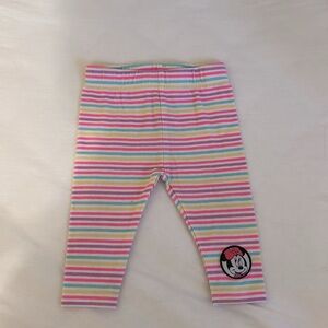 Minnie Mouse Disney baby striped leggings 3-6 m